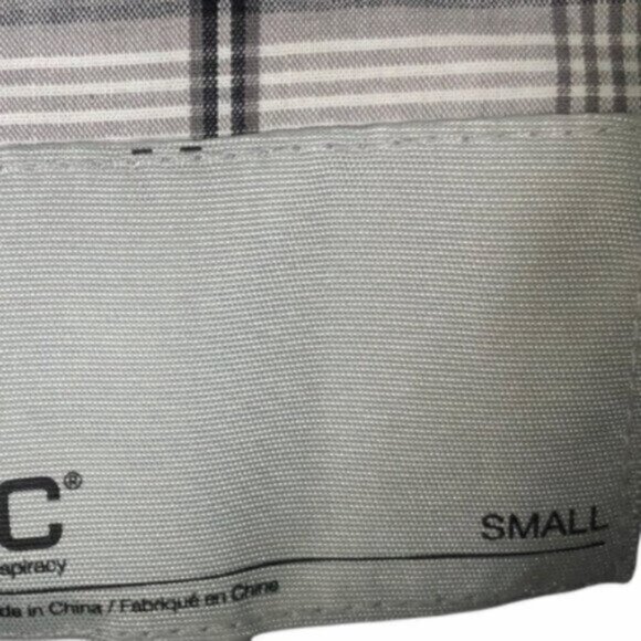 NWT WESC Black & White Long Sleeves Plaid Pattern Bomber Jacket Size Small - Picture 11 of 11